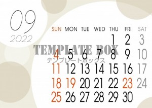 2022年9月：…｜無料テンプレート｜カレンダー｜無料
