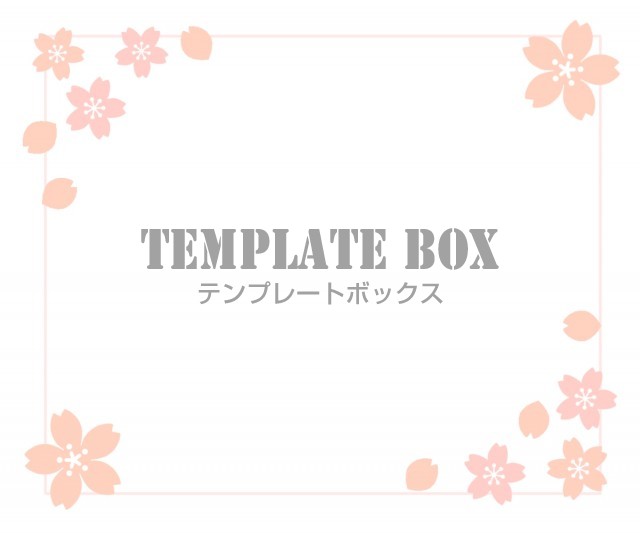 ピンク色のサクラ枠フレームのイラスト 写真枠 ピクチャーフレーム さくら 無料イラスト素材 Templatebox