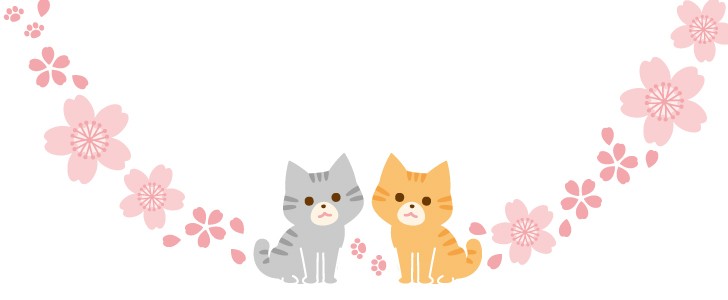 トラ猫と桜の円形フレーム 春 さくら サクラ 猫 ねこ ネコ かわいい 枠 花 春に使えるフレーム素材 無料イラスト素材 Templatebox