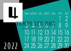 【2022年4月…｜無料テンプレート｜カレンダー｜無料