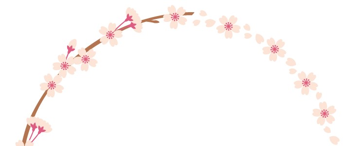 桜の枝の円形フレーム さくら サクラ 春 枝 木 自然 植物 式 花 花びら 枠 春に使えるフレーム素材 無料イラスト素材 Templatebox