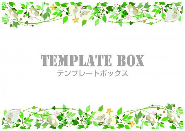 花と植物 グリーン のフレーム Jpg Pdf 透過png 飾り枠をダウンロード 無料イラスト素材 Templatebox
