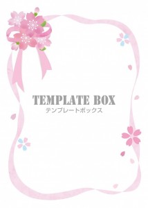 桜の花とリボンの…｜無料イラスト素材｜フレーム・飾り枠｜無料