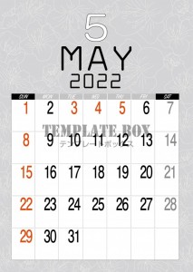 ＜2022年＞5…｜無料テンプレート｜カレンダー｜無料