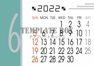 【2022年】6…｜無料テンプレート｜カレンダー｜無料
