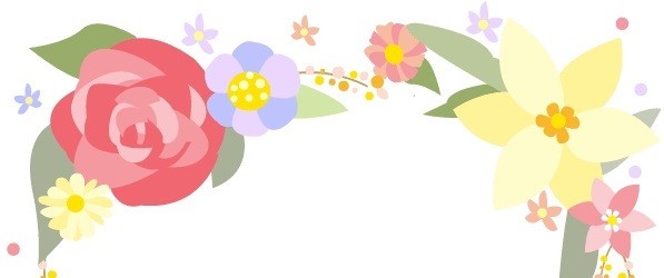 バラの花をメインとした華やかでカラフルなフレーム 社内回覧 掲示物 Pop 無料イラスト素材 Templatebox
