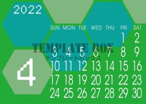 2022年4月カ…｜無料テンプレート｜カレンダー｜無料