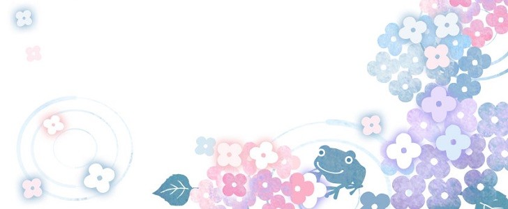 季節の花 6月 梅雨 アジサイ カエルと雨のフレーム 地域の冊子 会報 Pop 無料イラスト素材 Templatebox