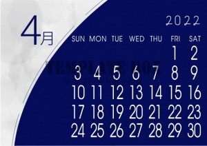 【2022年】4…｜無料テンプレート｜カレンダー｜無料