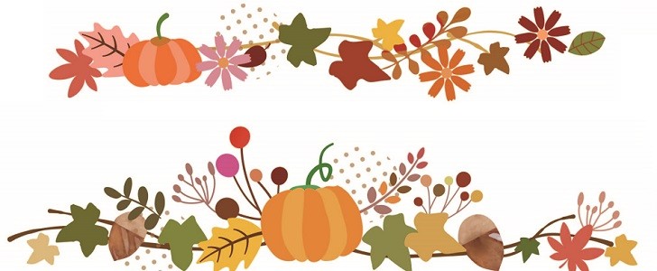 秋のおしゃれなシンプルデザイン かぼちゃ 紅葉 小学校のプリント表紙 資料作成 無料イラスト素材 Templatebox