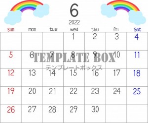 2022年6月の…｜無料テンプレート｜カレンダー｜無料
