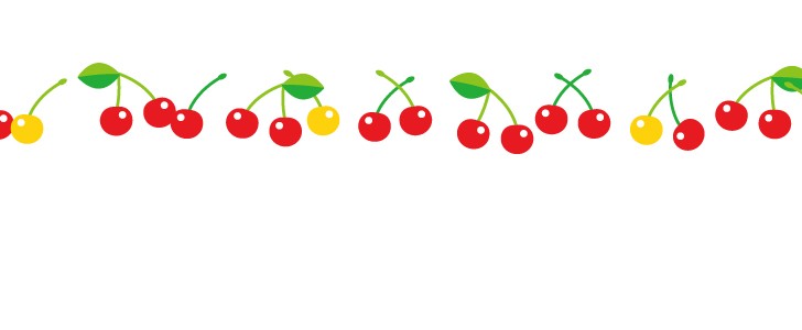 さくらんぼの上下フレーム サクランボ チェリー 果物 フルーツ かわいい 枠 デコレーション 飾り 6月 サクランボのイメージに使えるフレーム素材 無料イラスト素材 Templatebox