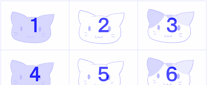 かわいい おしゃれな番号札 猫 18分割 三角くじとしても利用可能なフリー素材 無料テンプレート Templatebox