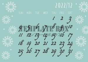 冬の訪れをお知ら…｜無料テンプレート｜カレンダー｜無料