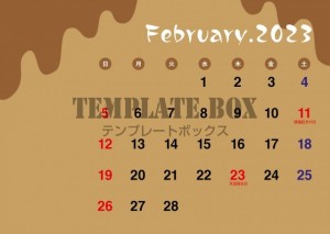 2023年2月カ…｜無料テンプレート｜カレンダー｜無料