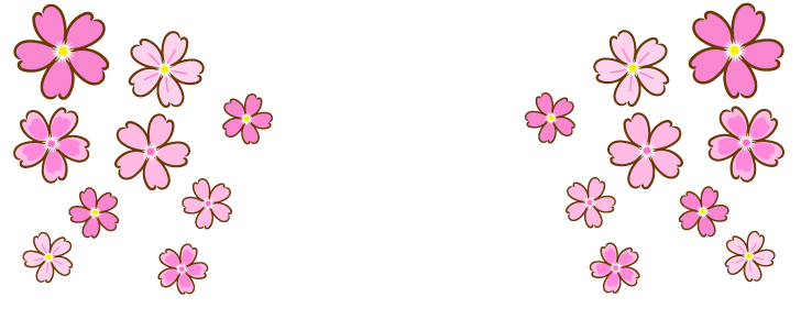 桜｜フレーム｜花｜ピンク｜春｜横型｜手描き｜無料テンプレート｜無料｜ダウンロード