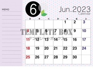 6月Calend…｜無料テンプレート｜カレンダー｜無料