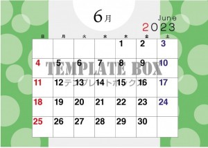 6月カレンダー素…｜無料テンプレート｜カレンダー｜無料