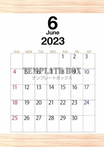 6月縦型カレンダ…｜無料テンプレート｜カレンダー｜無料