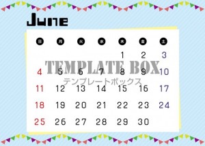 6月カレンダー素…｜無料テンプレート｜カレンダー｜無料