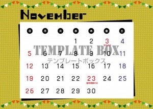 11月素材：横型…｜無料テンプレート｜カレンダー｜無料