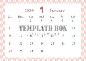 2024年カレン…｜無料テンプレート｜カレンダー｜無料