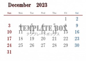 12月カレンダー…