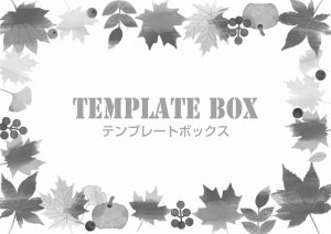 02 10月・紅葉と秋の実り・手書き風のデザイン（かわいいイラスト…