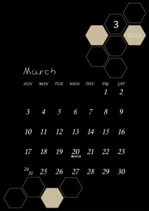 3月カレンダー：…