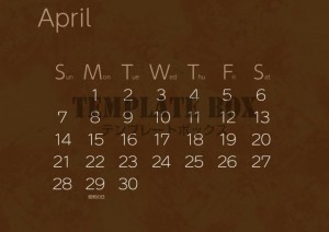 4月カレンダー：…
