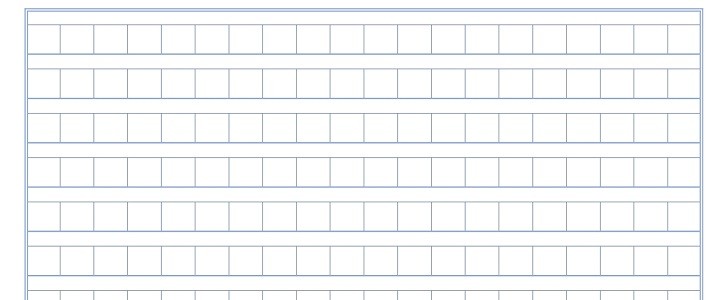 原稿用紙400字の横書き 青色 Excel Wordで直接入力可能 Pdfを印刷して手書き対応をダウンロード 無料 テンプレート Templatebox